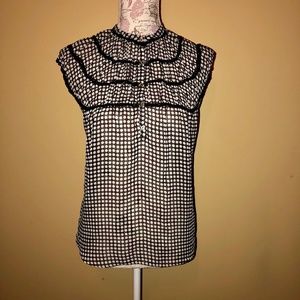 Max Studio Polka Dot Cap Sleeve Blouse